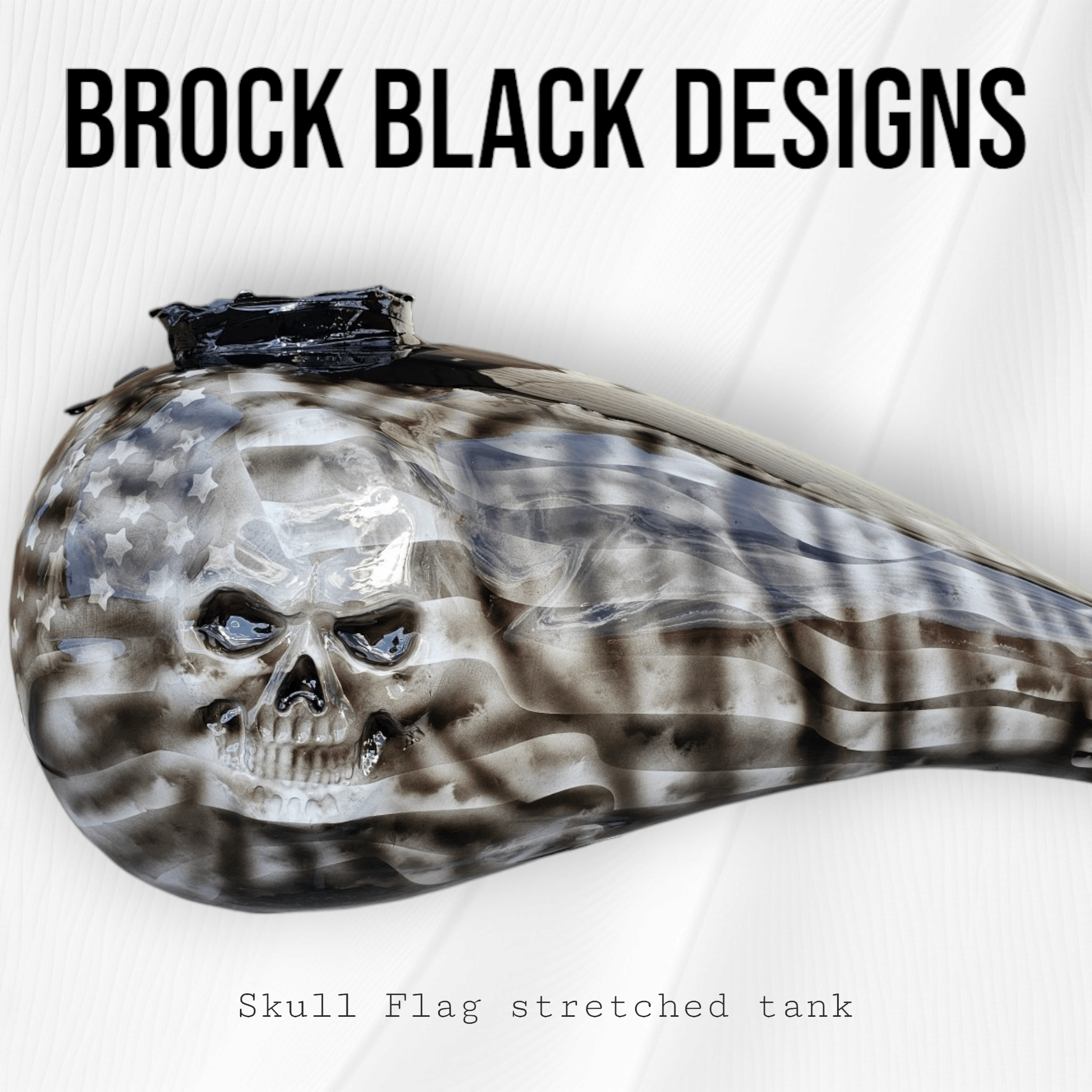 Skull stretching through American flag themed tank - PhishStones Products