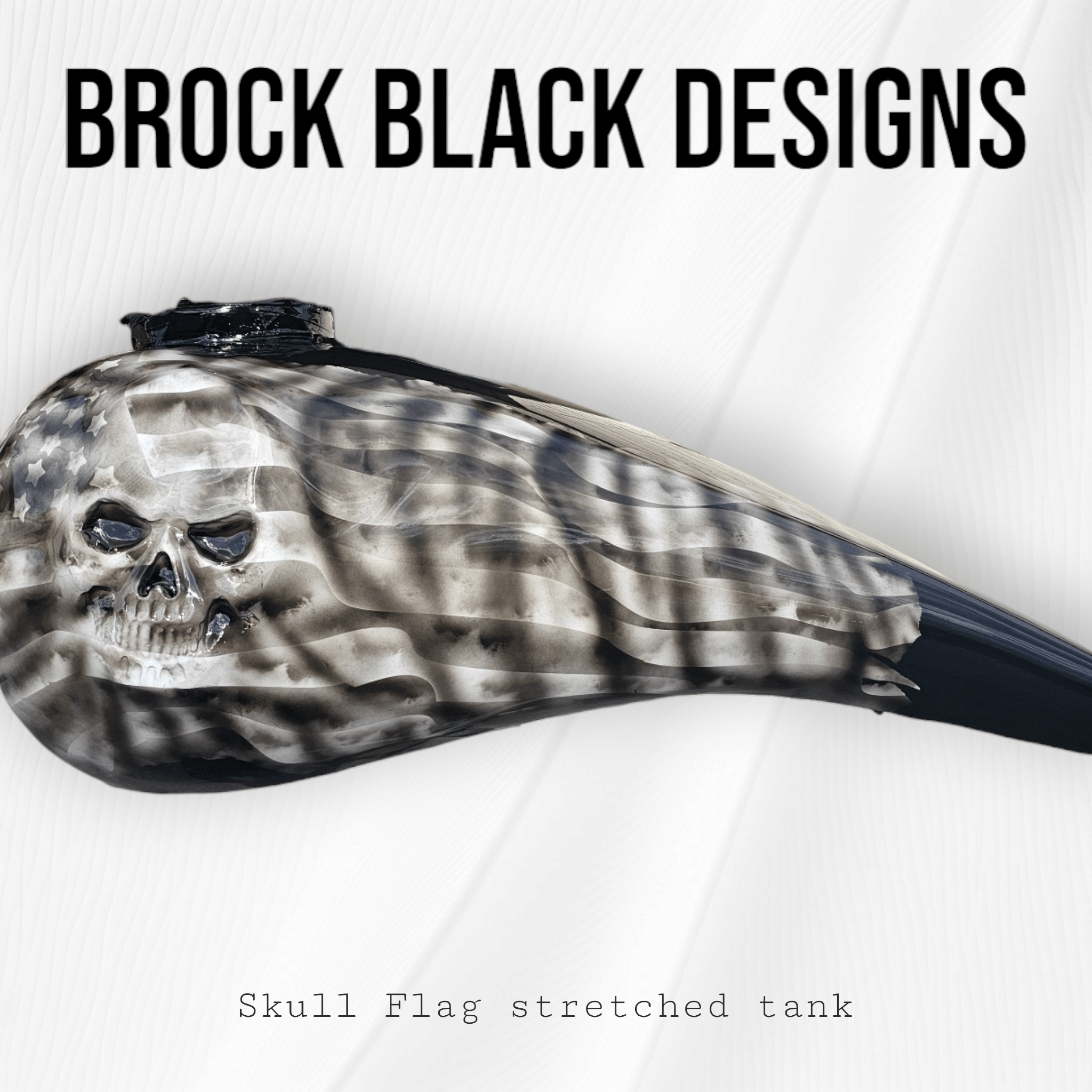 Skull stretching through American flag themed tank - PhishStones Products
