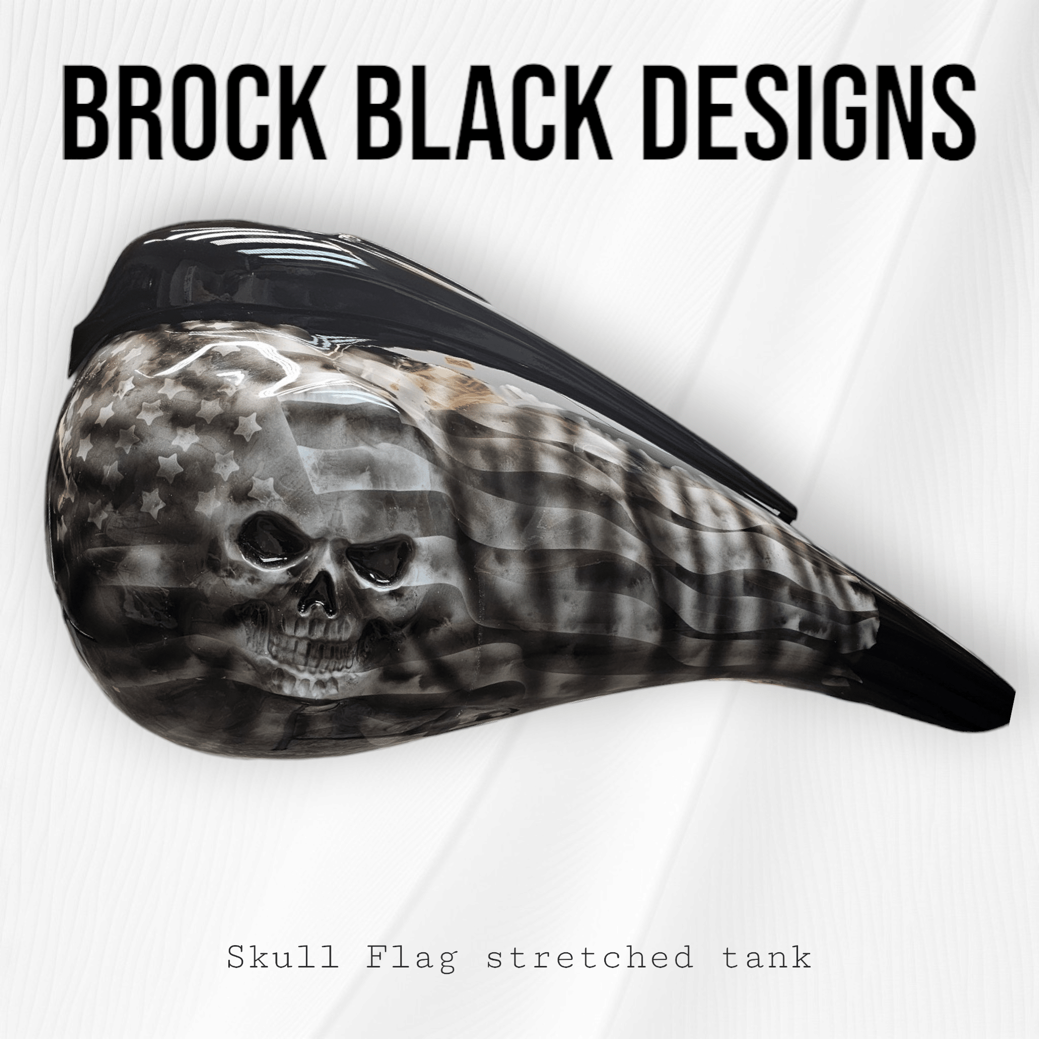 Skull stretching through American flag themed tank - PhishStones Products