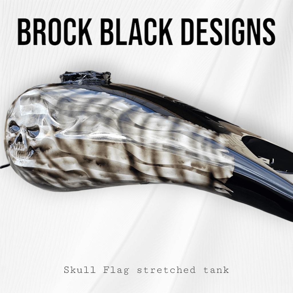 Skull stretching through American flag themed tank - PhishStones Products