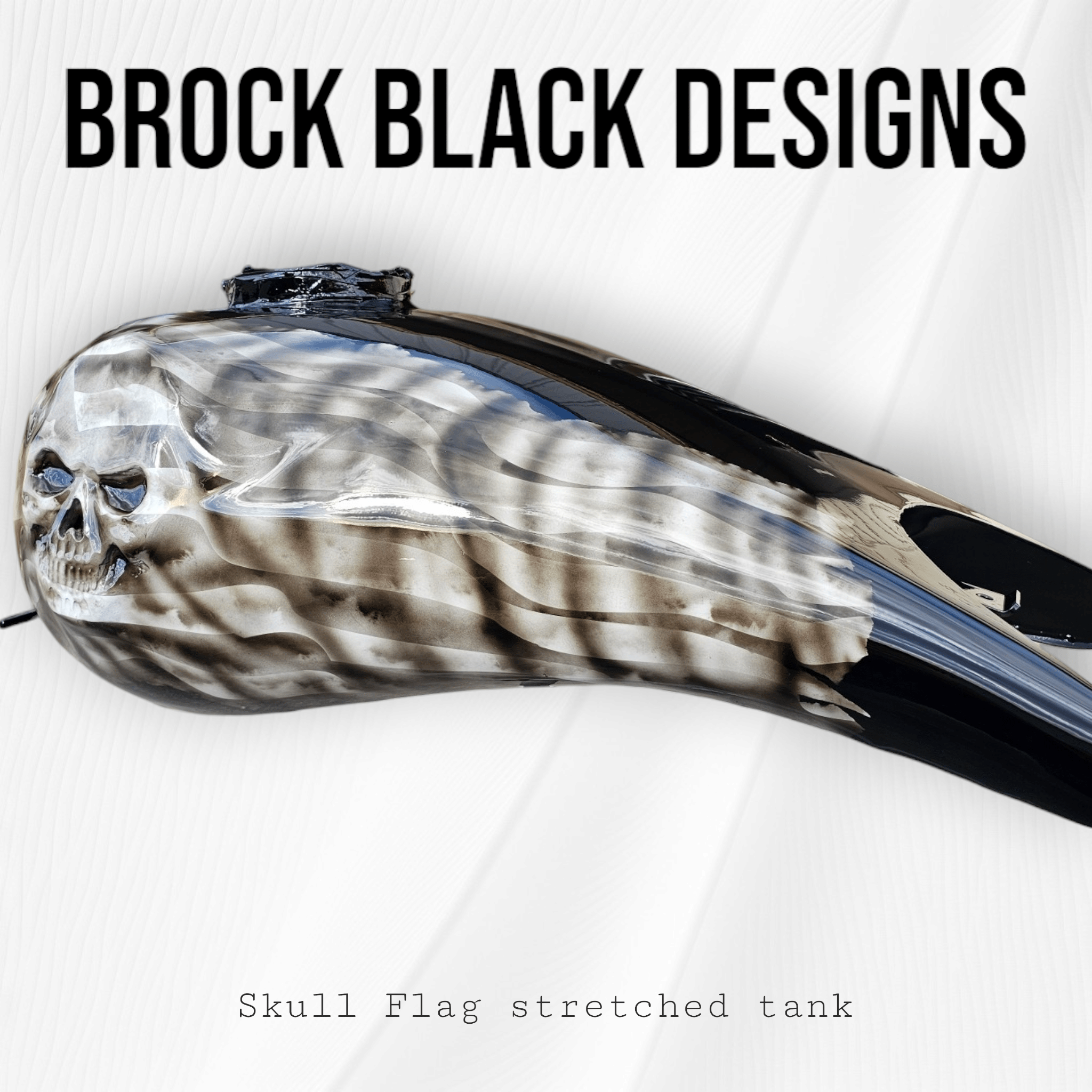 Skull stretching through American flag themed tank - PhishStones Products