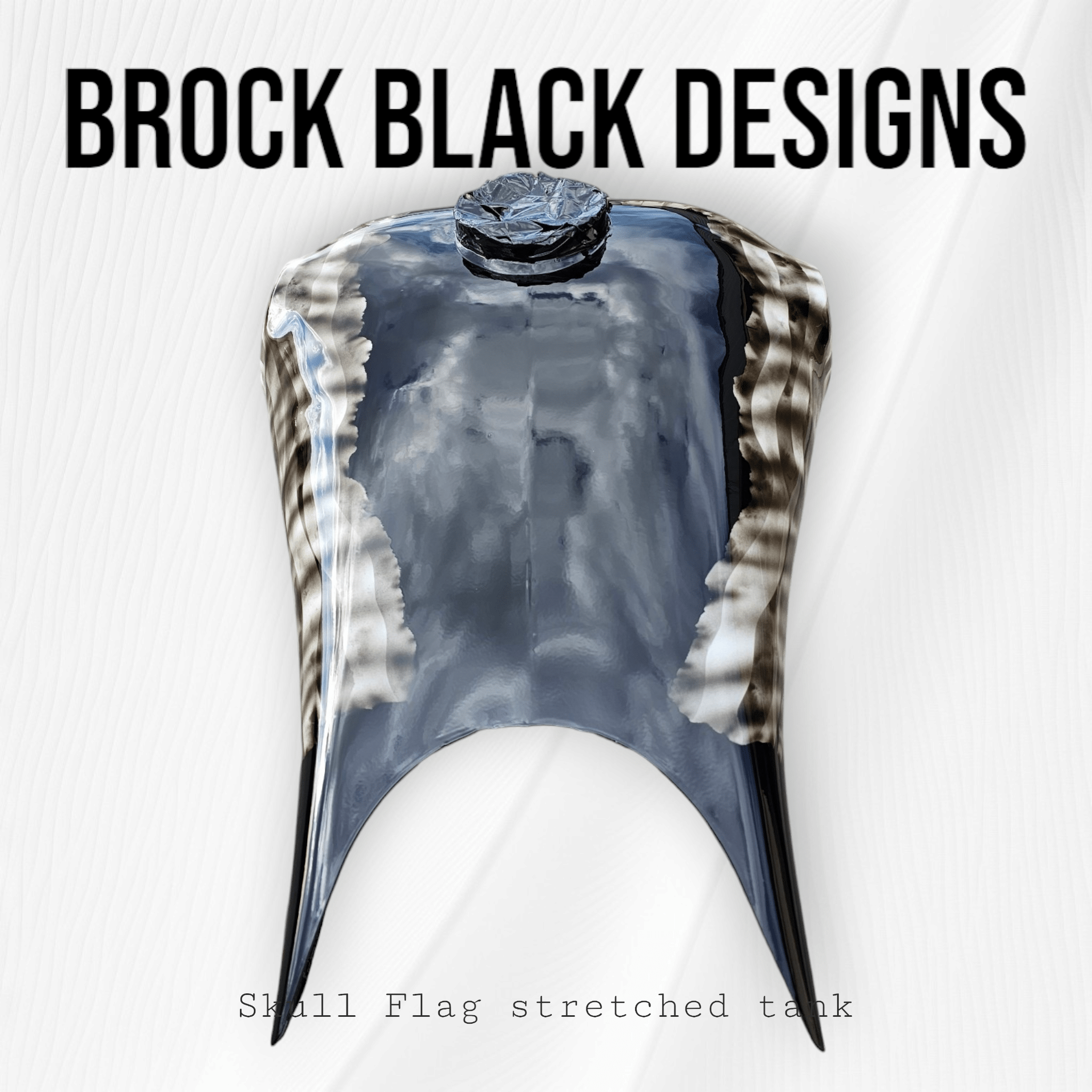 Skull stretching through American flag themed tank - PhishStones Products