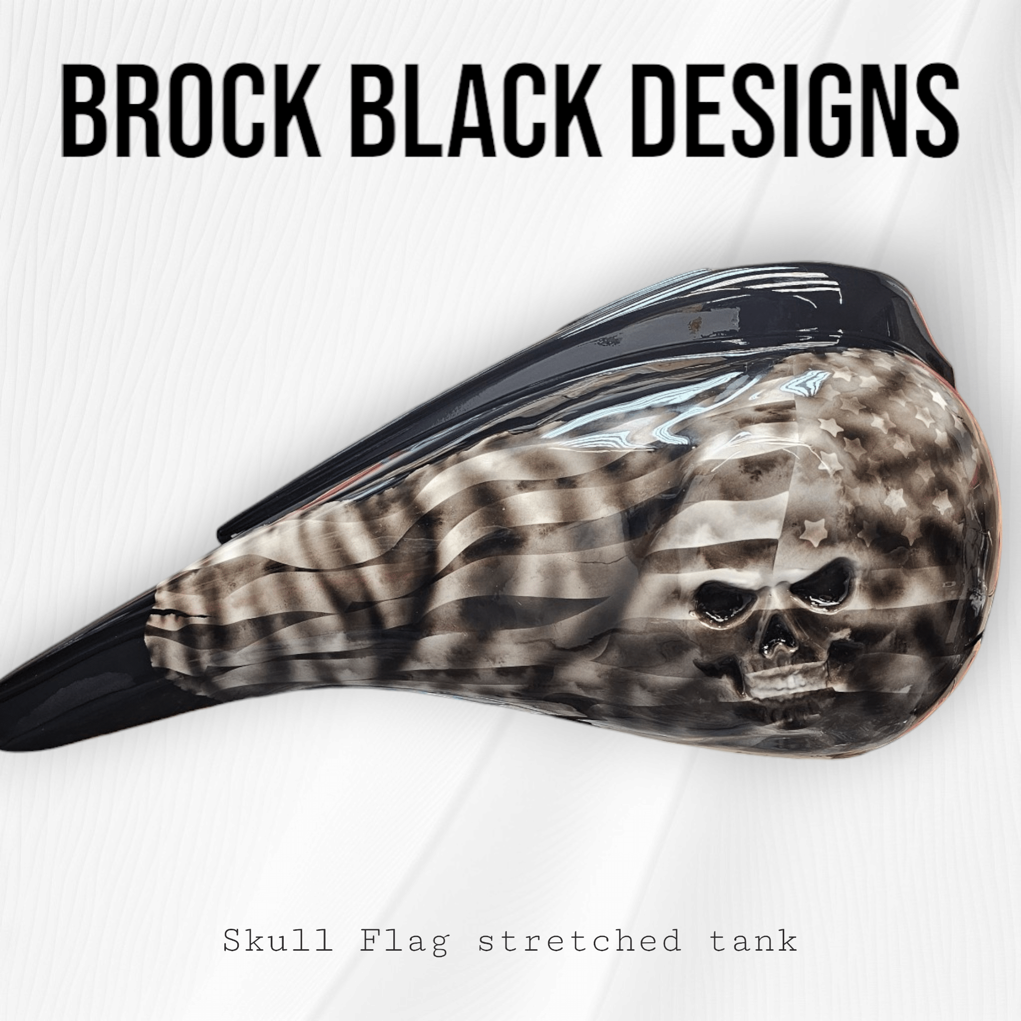 Skull stretching through American flag themed tank - PhishStones Products