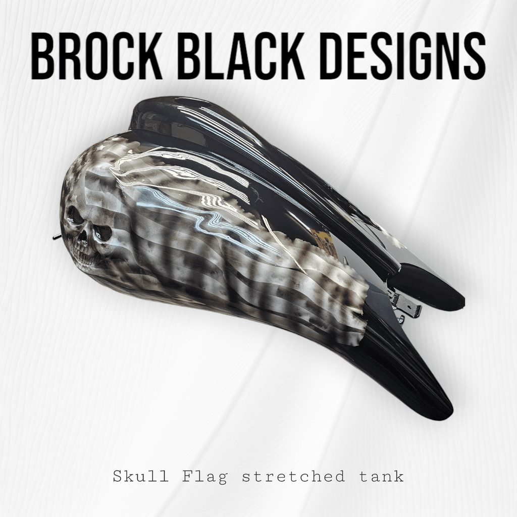 Skull stretching through American flag themed tank - PhishStones Products