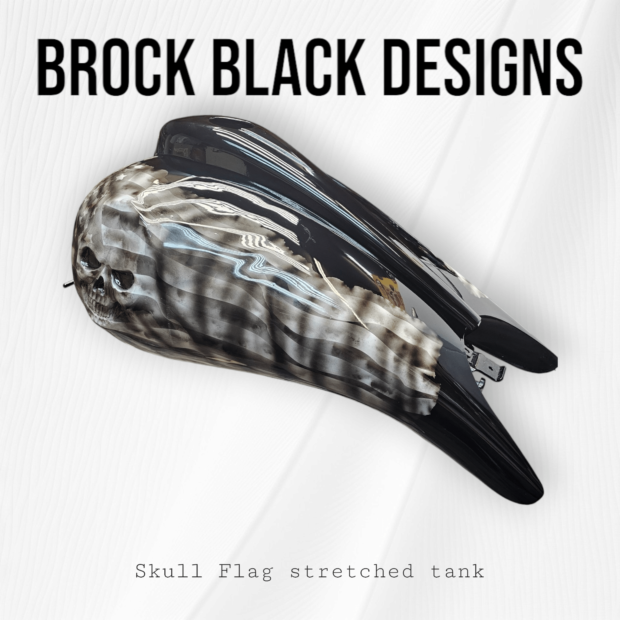 Skull stretching through American flag themed tank - PhishStones Products