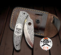 SkullGuard Engraved Pocket Knife With Sheath - PhishStones Products