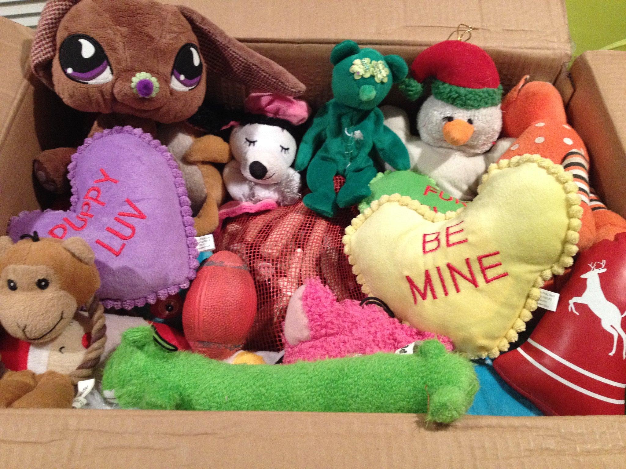SMALL & TINY Hearts, Love & Candy Dog Toys: Squeak & NO Squeak