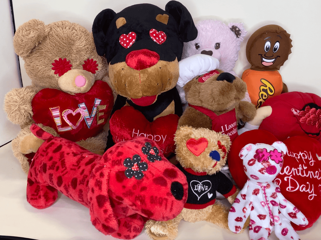 SMALL & TINY Hearts, Love & Candy Dog Toys: Squeak & NO Squeak