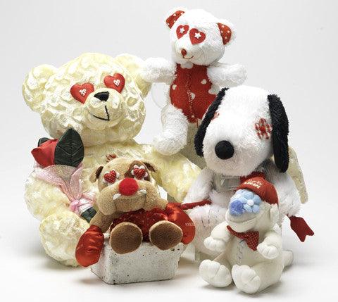 SMALL & TINY Hearts, Love & Candy Dog Toys: Squeak & NO Squeak
