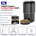 Smart Pet Feeder with 1080P Camera — Dual - Band WiFi (2.4/5GHz) App - Controlled Automatic Cat & Dog Kibble Dispenser, Voice Call & Portion Control - PhishStones Products