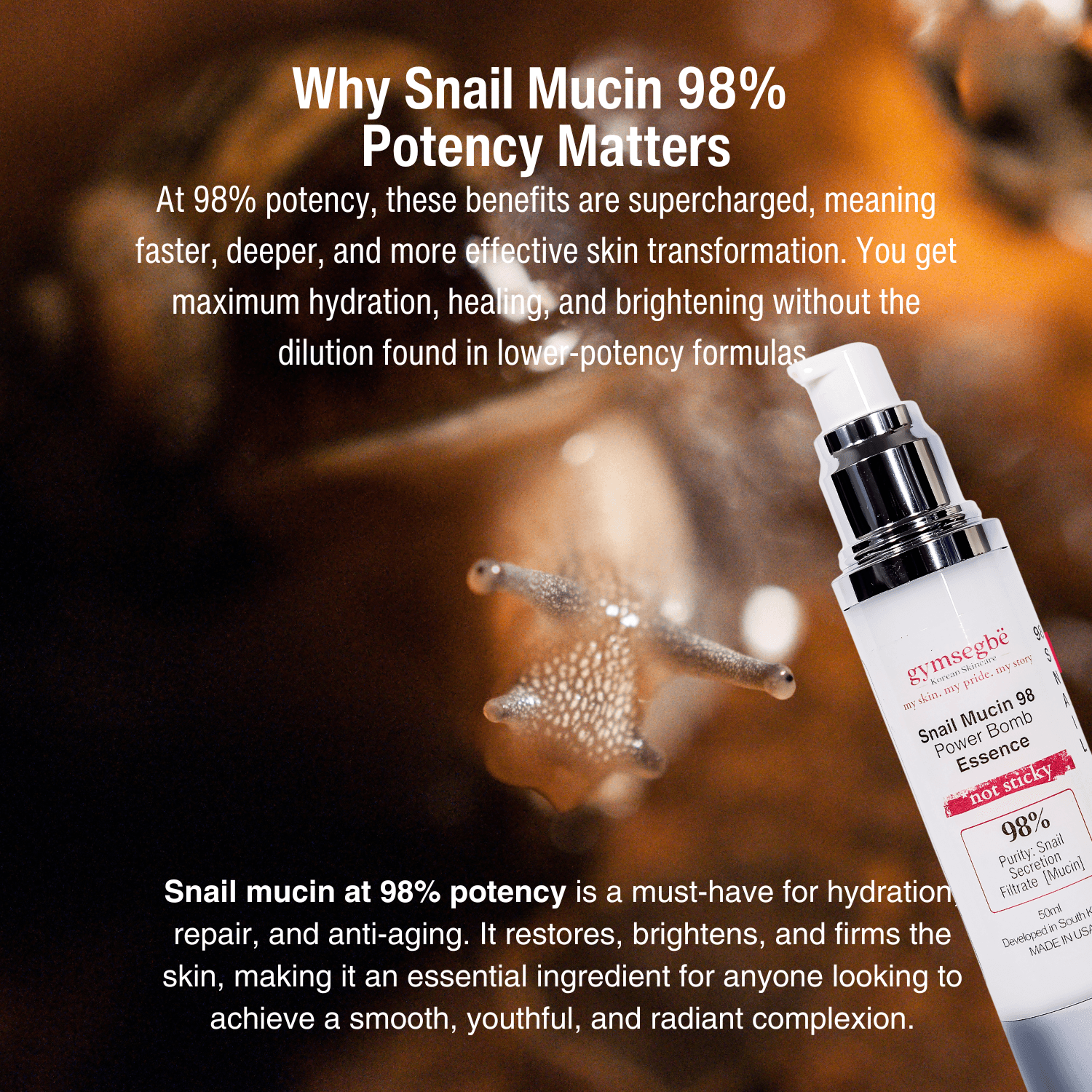 Snail Mucin 98 Power Bomb Essence - PhishStones Products