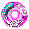 Snot Franky Villani Skulls Pink Swirl 53mm 99a Skateboard Wheels