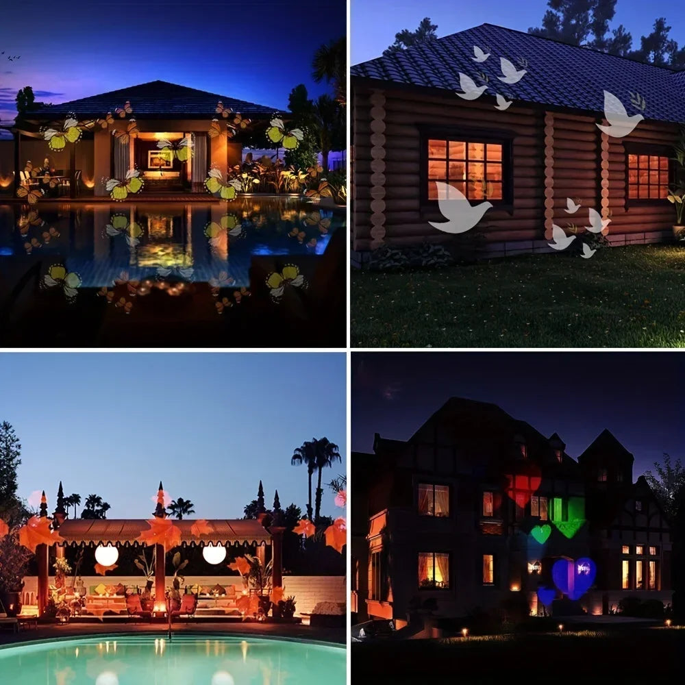 Snowflake USB LED Projector Rotating Light for Outdoor & Indoor Christmas Decor - PhishStones Products