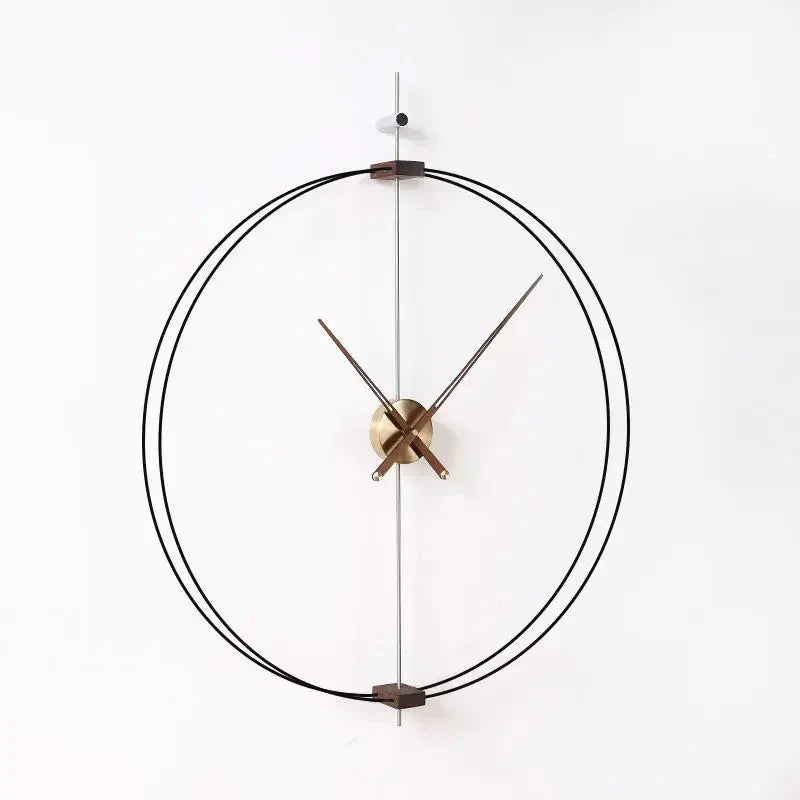 Spanish Minimalist Wall Clock Creative Luxury Living Room Art Clocks Solid Wood Pointer Large Wall Clock Silent Movement Clocks - PhishStones Products