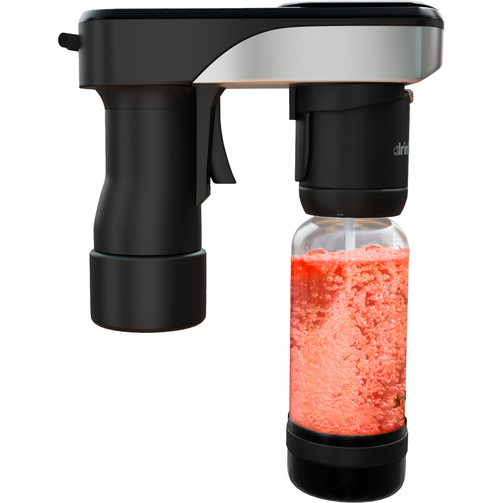 Spritzer Portable Sparkling Water & Soda Maker with Two 10L (3 oz) CO2 Cylinders