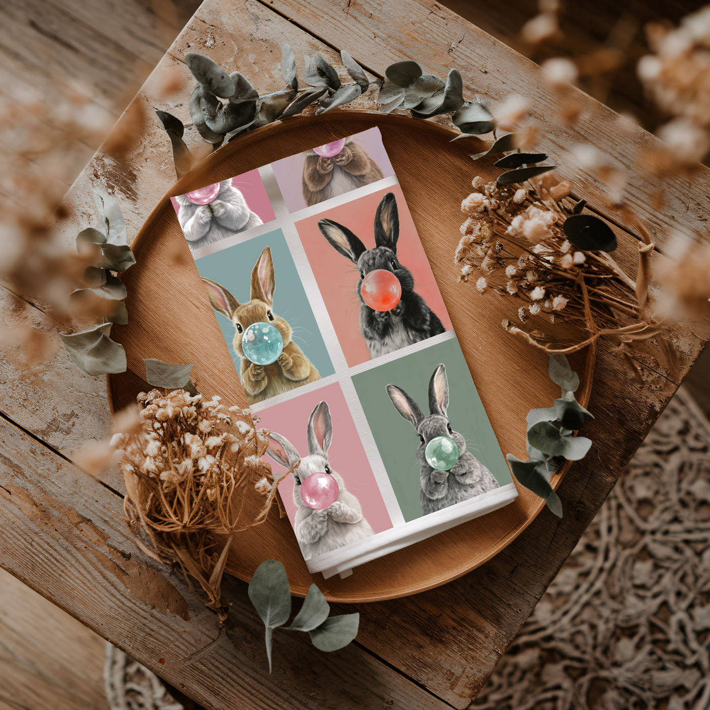 Bunny Bubbles Towel