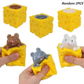 Squeeze Mouse Squishy Toy Cheese Stress Ball Squishy Rat Cheese Fidgets Squishy Mice Toy Stress Novelty Toy for People Best GIft - PhishStones Products