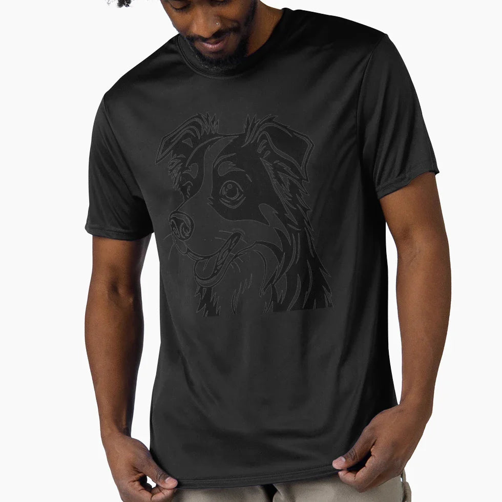 Playful Border Collie Herding T-Shirt - Casual Everyday Wear Men Women