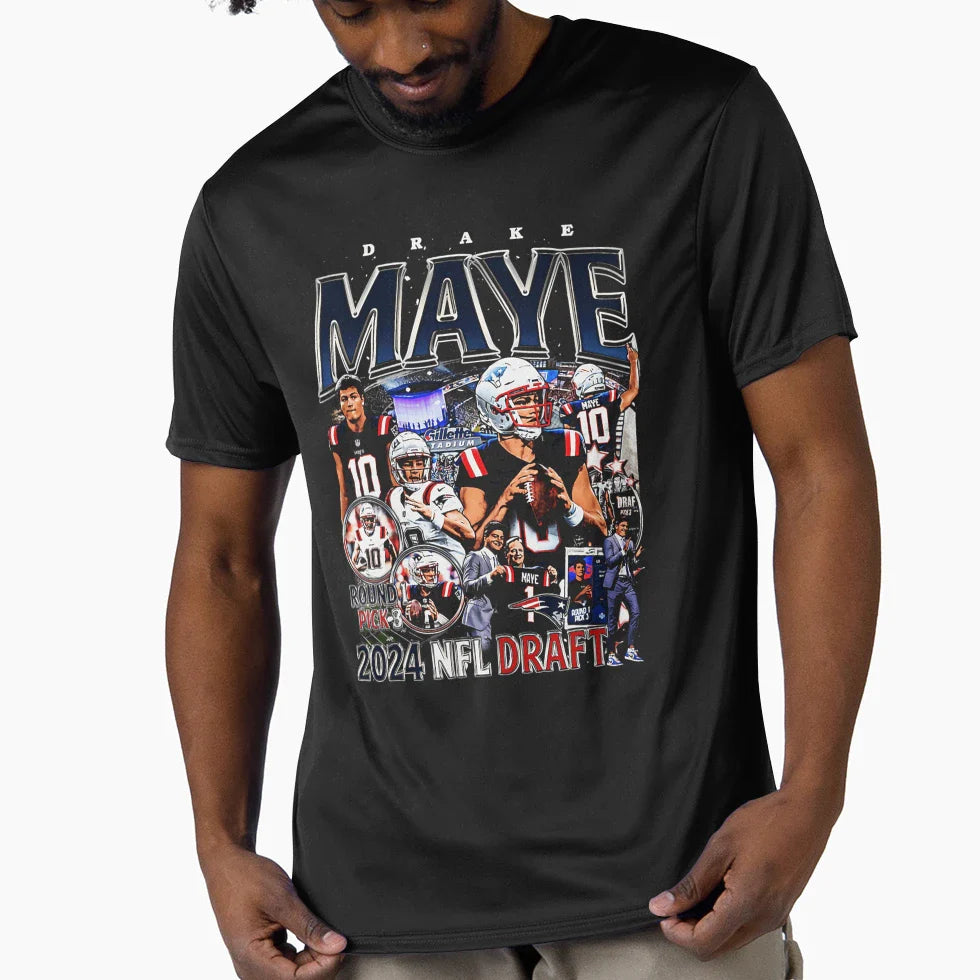 Drake Maye Bootleg T-Shirt - Casual Everyday Wear Men Women