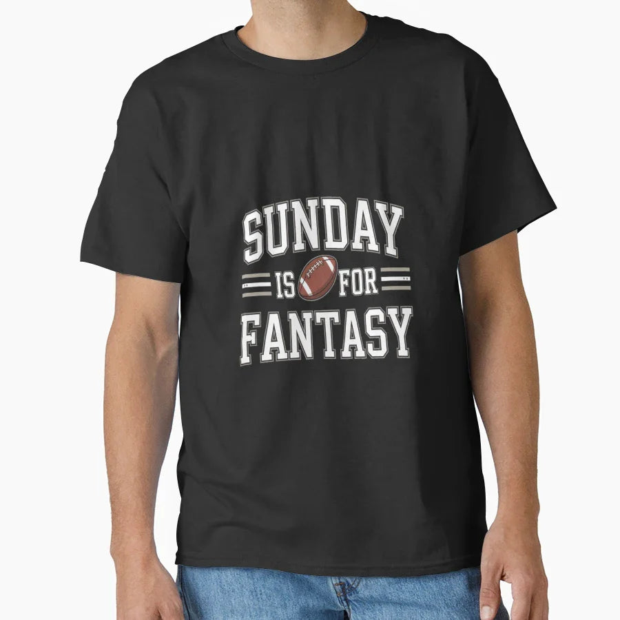Sunday Is Fantasy Football Gift T-Shirt - Trendy Graphic Unisex