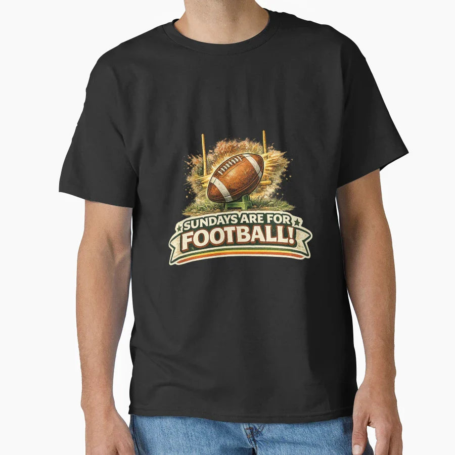 Sundays Are Football Sports T-Shirt - Fun Novelty Design Unisex