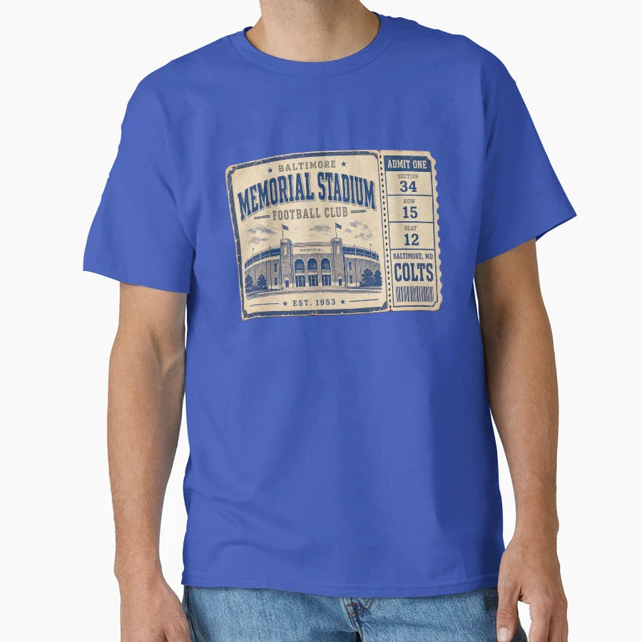 Baltimore Memorial Stadium Football T-Shirt - Streetwear Style for Adults