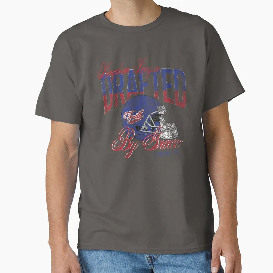 Football Helmet Christian T-Shirt - Minimalist Print for Adults