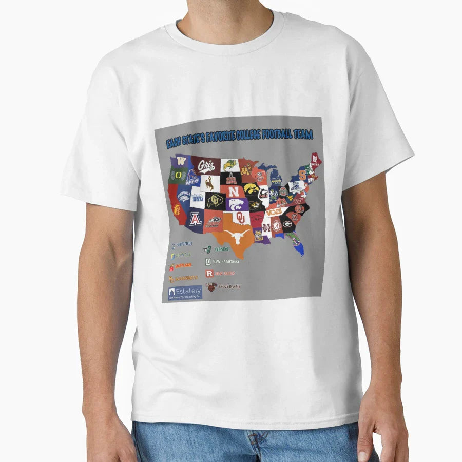 Football Club Map T-Shirt - Unique Graphic Men Women