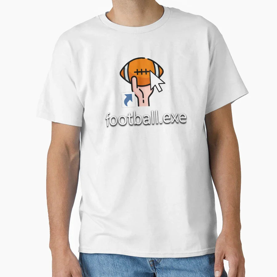 Football Exe Desktop Shortcut Pointer T-Shirt - Aesthetic Graphic Unisex
