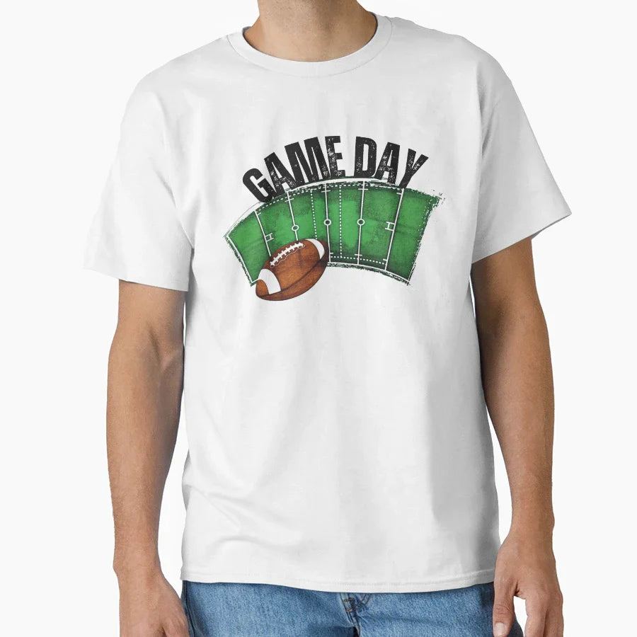 Game Day Football Field T-Shirt - Custom Art Print Men Women
