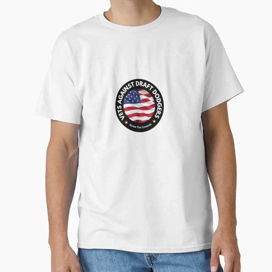 Veterans Against Draft Dodgers T-Shirt - Fun Novelty Design Men Women