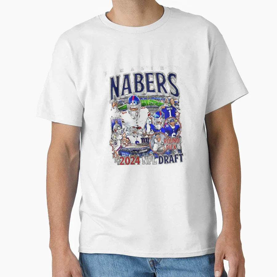 Malik Nabers Bootleg T-Shirt - Streetwear Style Men Women