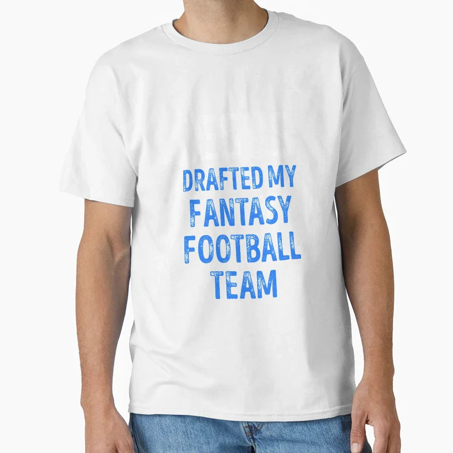 Best Seller Jesus Drafted My Fantasy T-Shirt - Novelty Apparel for Adults