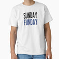 Sunday Funday Blue T-Shirt - Graphic Print Men Women