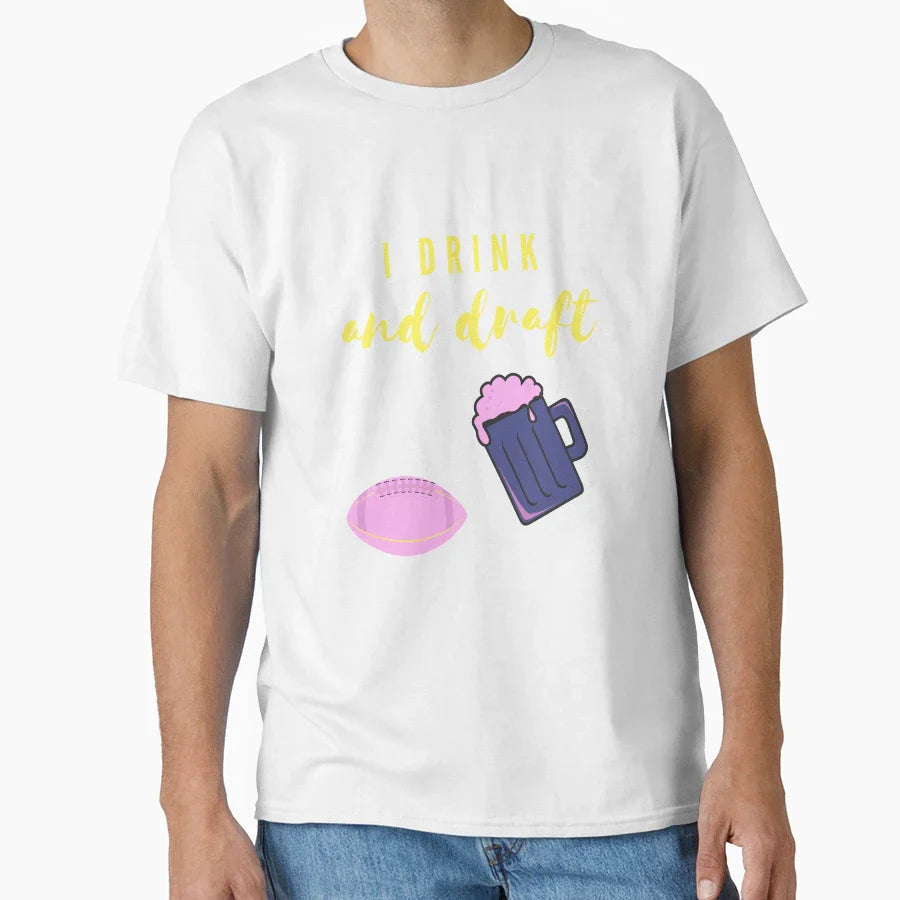 Drink And Draft T-Shirt - Trendy Graphic Unisex