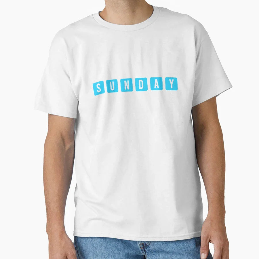 Sunday Keys Blue T-Shirt - Aesthetic Graphic Unisex