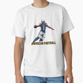 American Football Player Illustration T-Shirt - Streetwear Style Men Women
