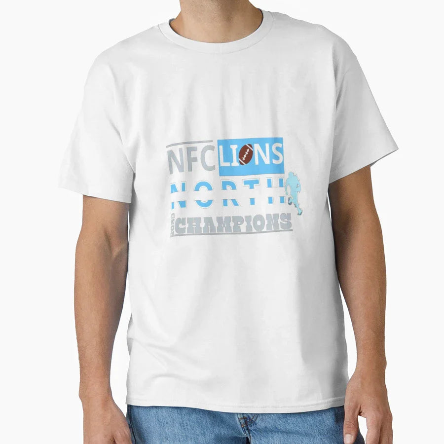 Lions Nfc North Champions 2023 T-Shirt - Casual Everyday Wear Unisex