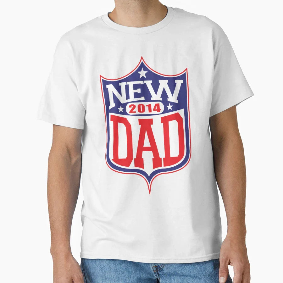 New Dad Football 2014 T-Shirt - Custom Art Print for Adults