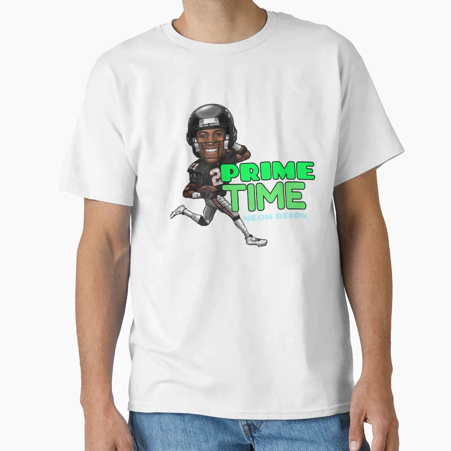 Prime Time Deion Sanders T-Shirt - Fun Novelty Design Unisex