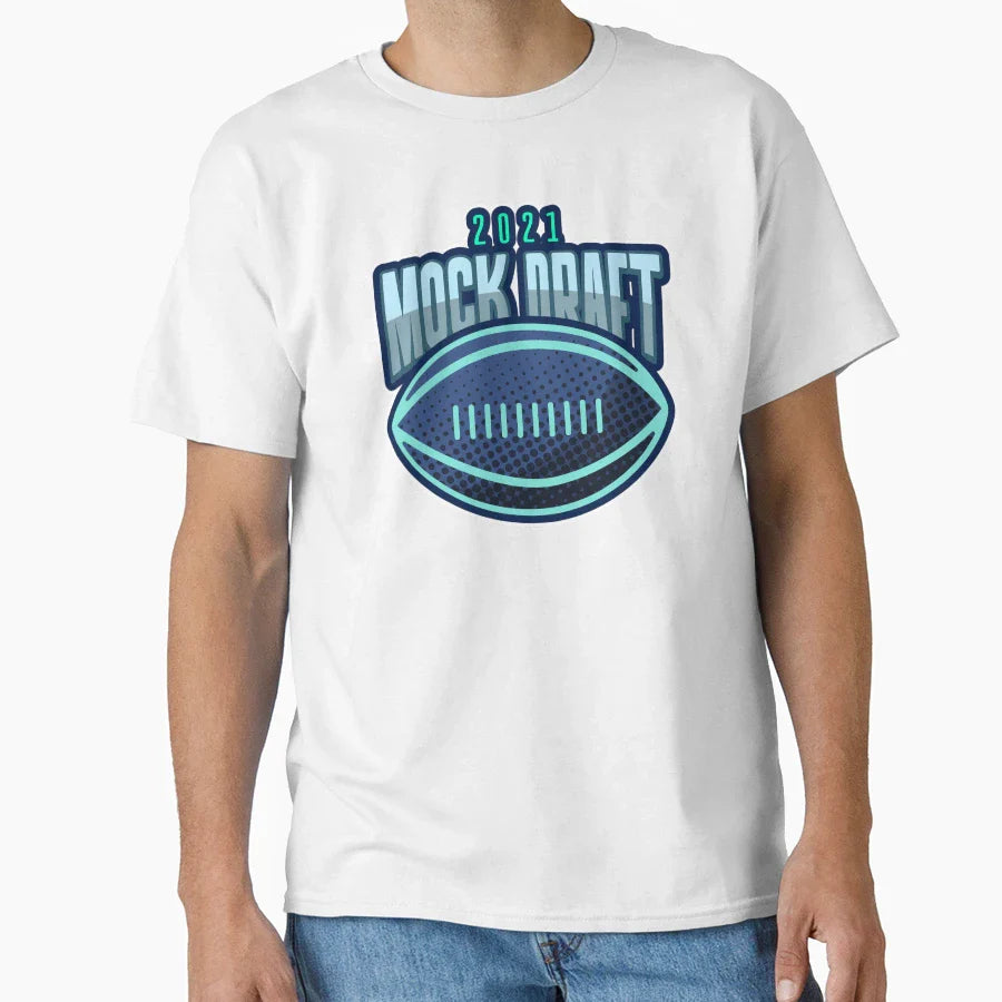 Mock Draft 2021 Fantasy Football T-Shirt - Minimalist Print Men Women