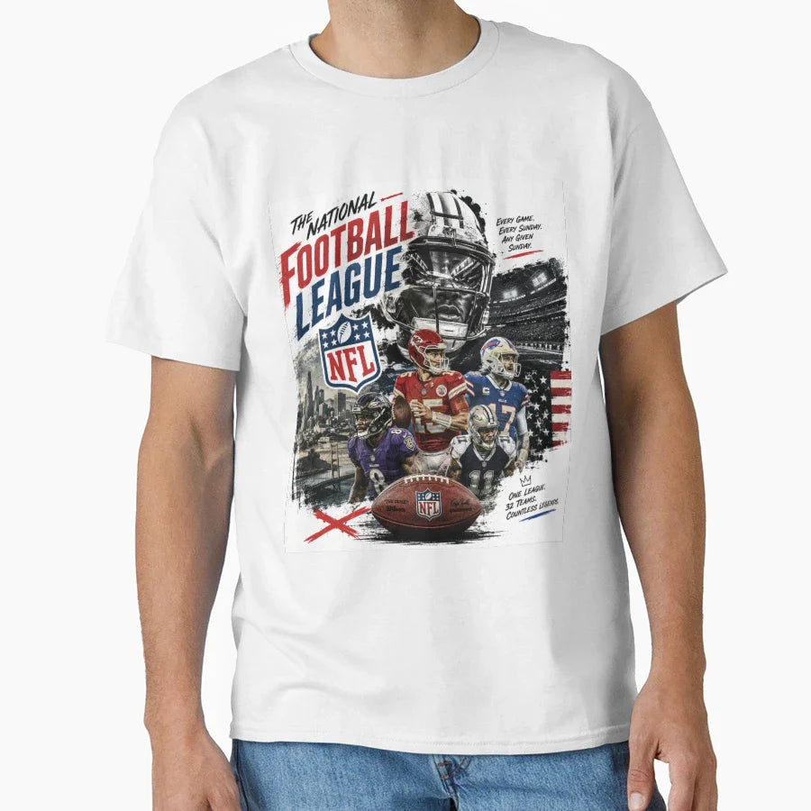 Nfl T-Shirt - Minimalist Print Men Women
