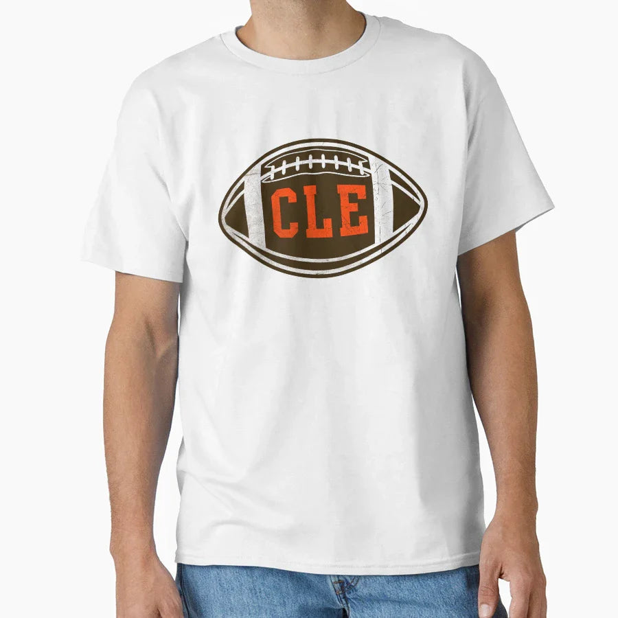 Cleveland Throwback Football T-Shirt - Unique Graphic Men Women