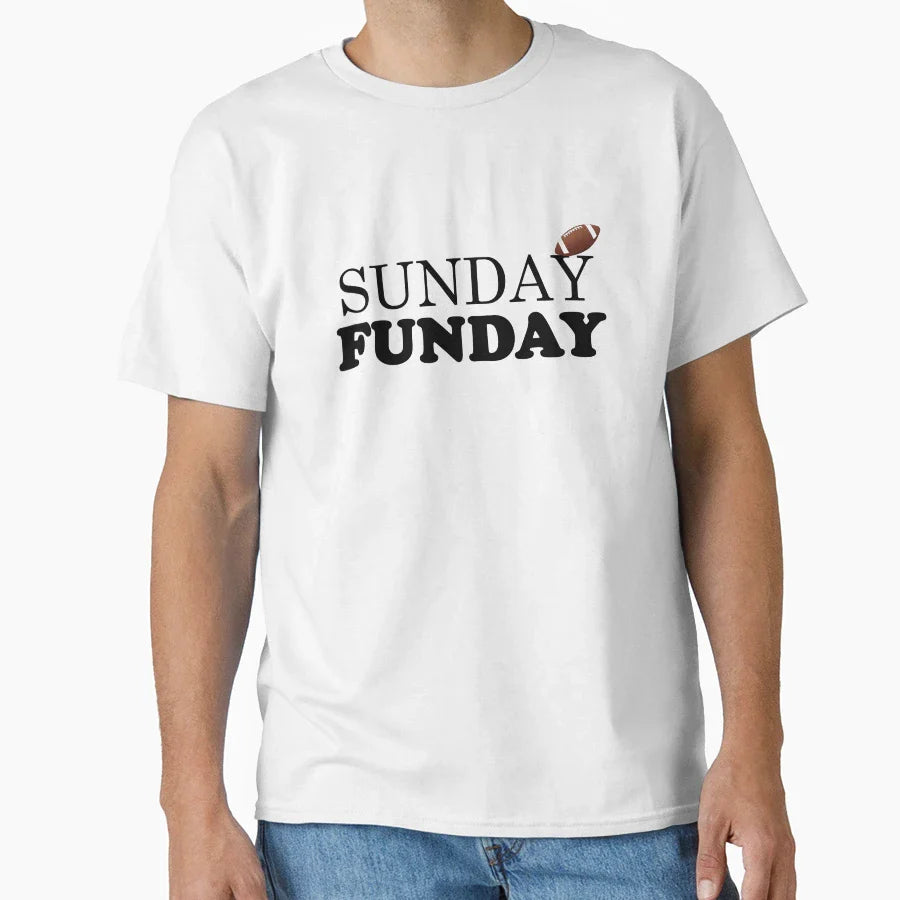 Sunday Funday Football Sport Short T-Shirt - Fun Novelty Design for Adults
