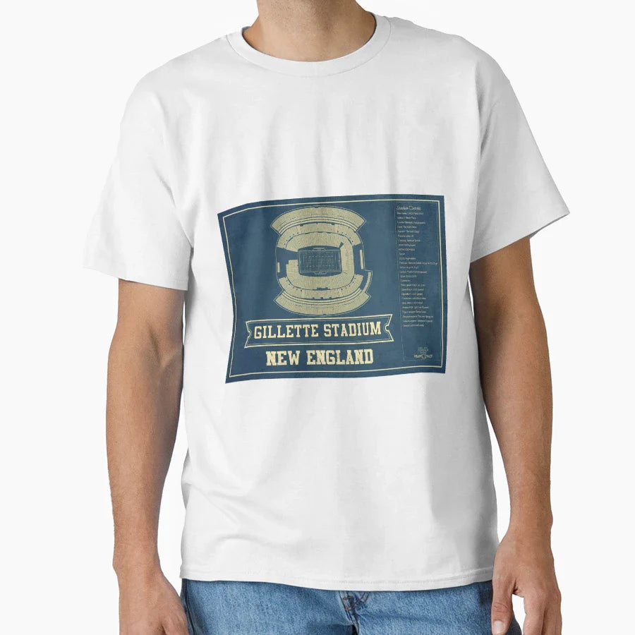 New England Patriots Gillette Stadium T-Shirt - Custom Art Print Men Women