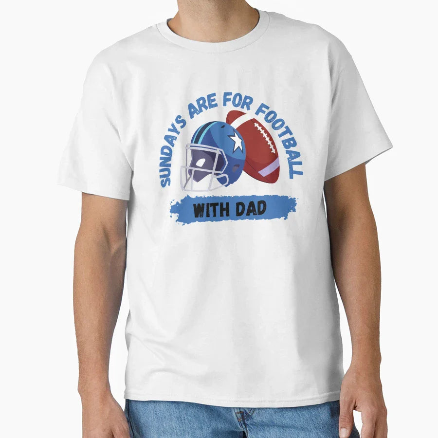 Sundays Are Football Dad T-Shirt - Graphic Print Unisex