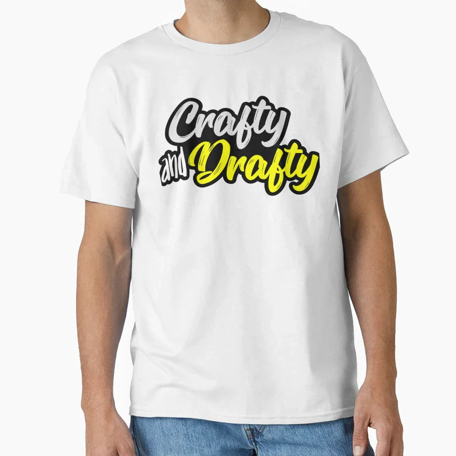 Crafty And Drafty T-Shirt - Custom Art Print for Adults