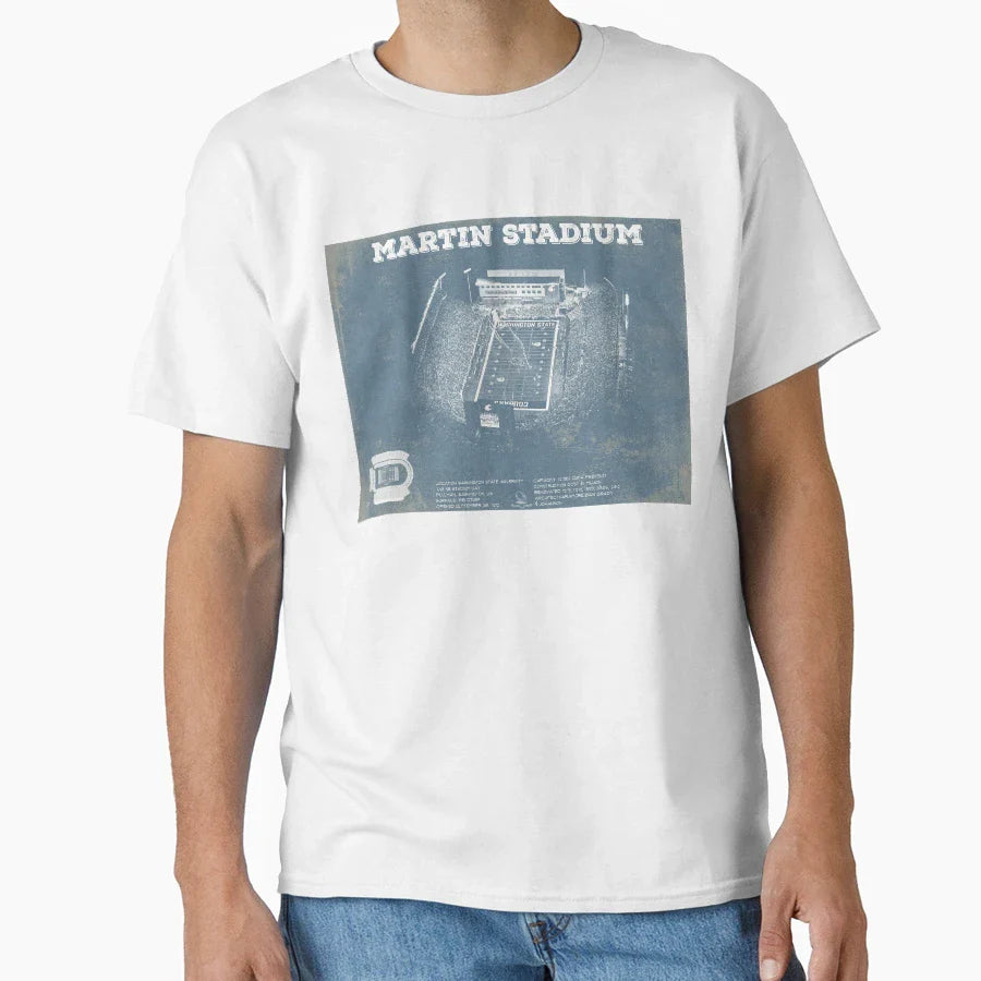 Martin Stadium T-Shirt - Novelty Apparel for Adults
