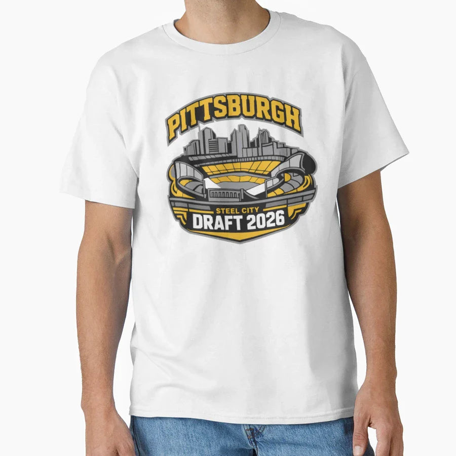 Pittsburgh Draft 2026 T-Shirt - Casual Everyday Wear Men Women