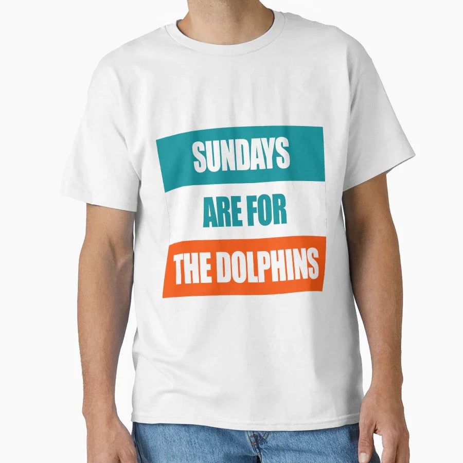 Sundays Are Dolphins T-Shirt - Aesthetic Graphic Unisex